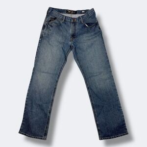Ariat Mens Bootcut Rebar Basic Durastr Jeans Size 35 x 34 Medium Wash